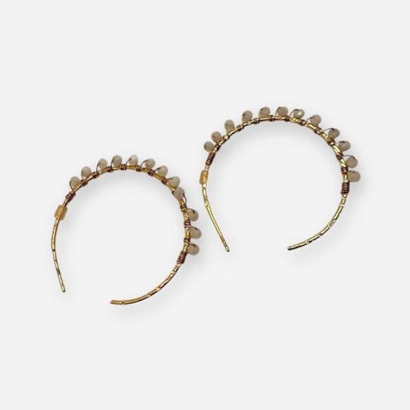 Other Jewelry - Boho gold hoop beaded earrings